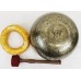 F829 Energetic Sacral 'D' Chakra  Healing Hand Hammered Tibetan Singing Bowl 9" Wide Made In Nepal